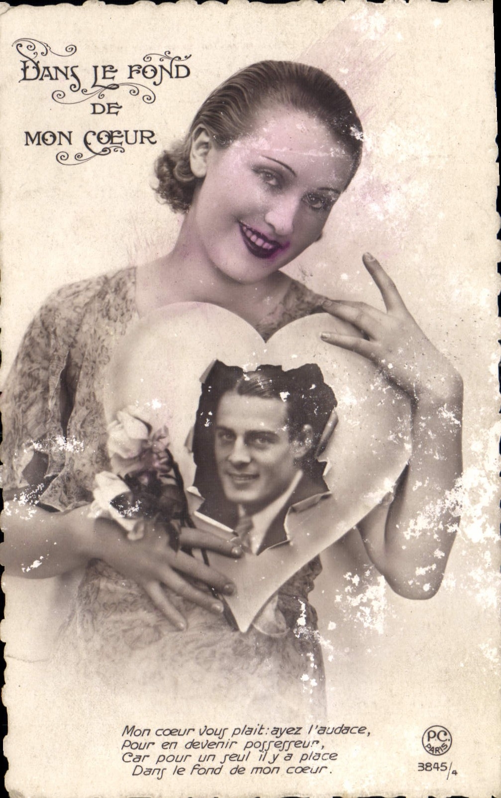 CPA Dans le Fond de Mon Coeur 