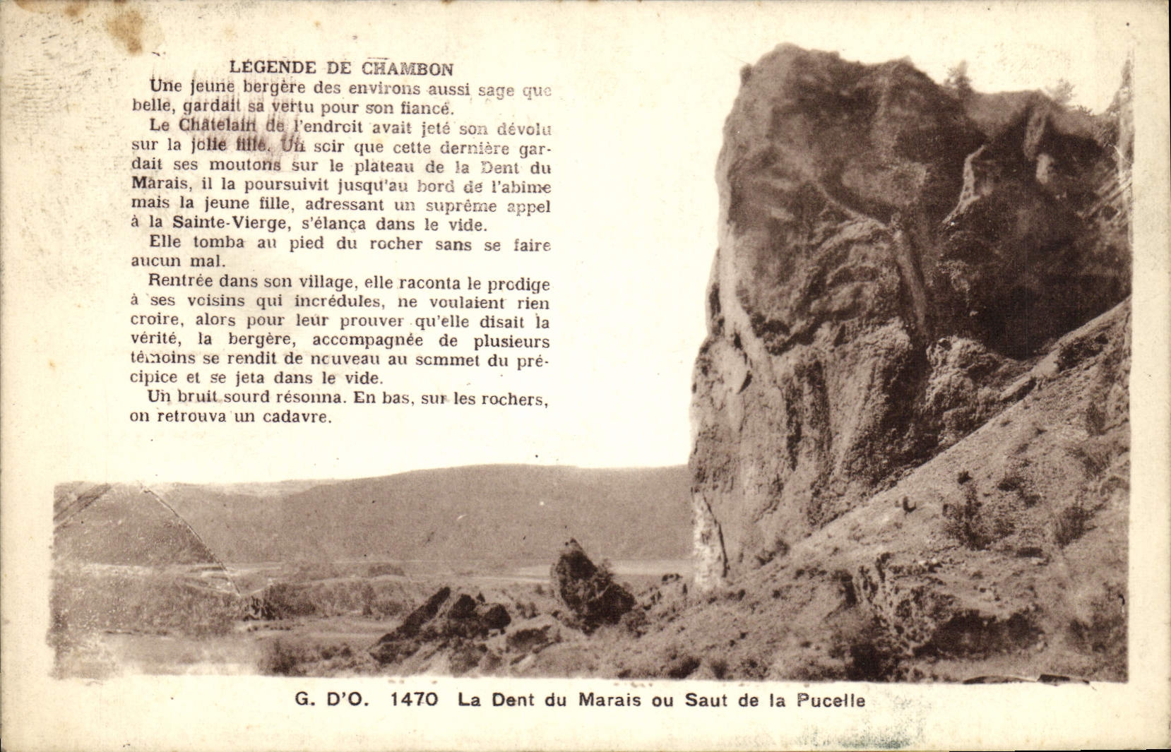 CPA Le Dent du Marais ou Saut de la Pucelle 