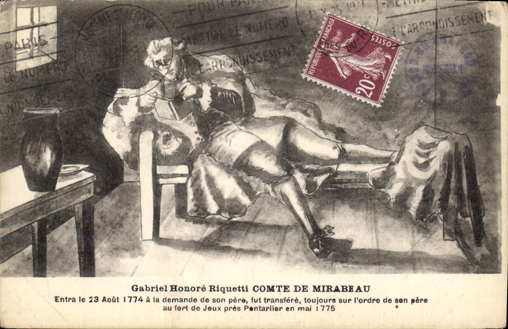 CPA Gabriel Honore Riquetti Comte de Miradeau Entra le 23 Aout 1774 a la demande de son pere fut tra