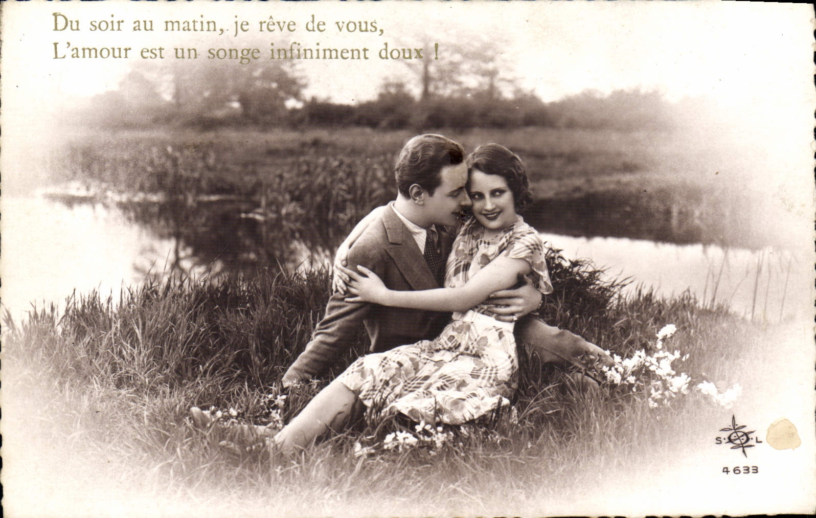 CPA Du Soir au Matin je reve de vous l'amour est un songe infiniment doux Femme