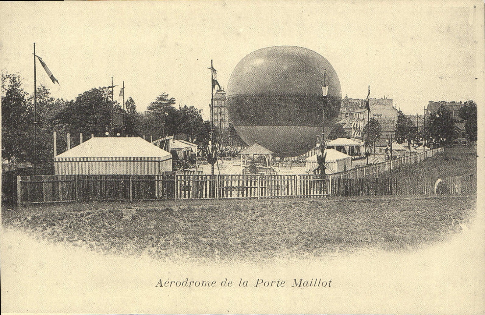 REPRO Aerodrome de la Porte Maillot Zeppelin Dirigeable