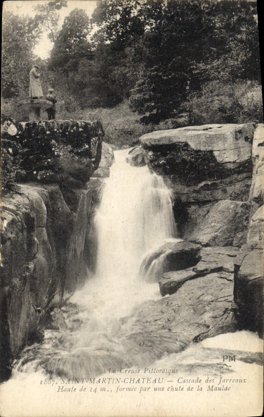 CPA La Creuse Pittoresque Saint Martin Chateau Cascade des Jarreaux 