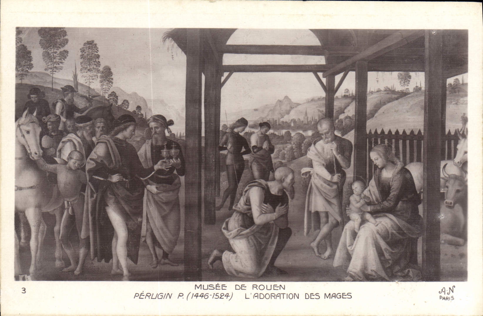 CPA Musee de Rouen Perligin P 1446 1524 l'Adoration des Mages 