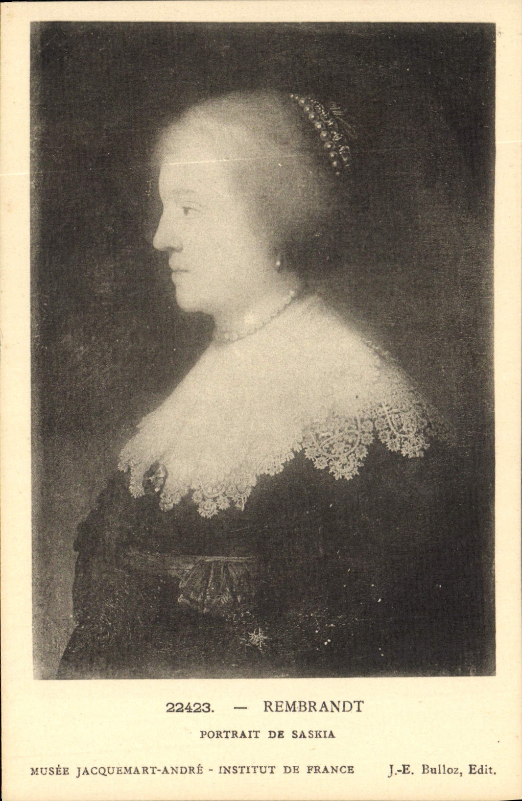 CPA Rembrandt Portrait de Saskia Musee Jacquemart Andre Institur de France 