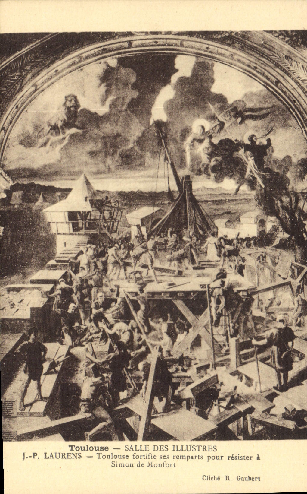 CPA Toulouse Salle des Illustres Toulouse fortifie ses remparts pour resister a Simon de Monfort 