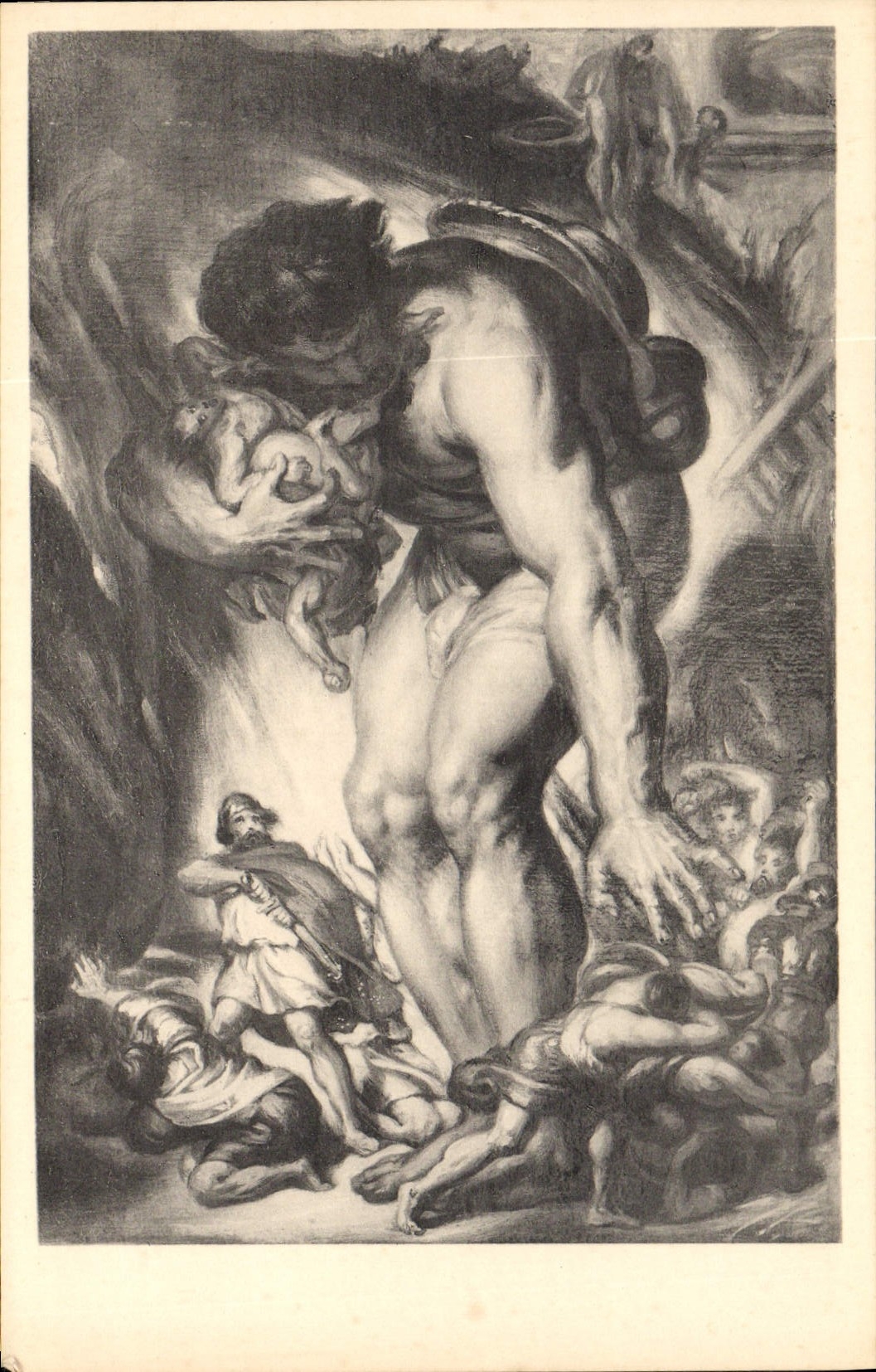 CPA Esquisse du tableau un grand de la Terre Musee Wiertz Bruxelles