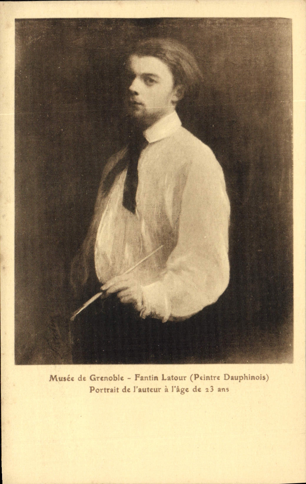 CPA Musee de Grenoble Fantin Latour Peinture Dauphinois Portrait de l'auteur a l'age de 23 ans