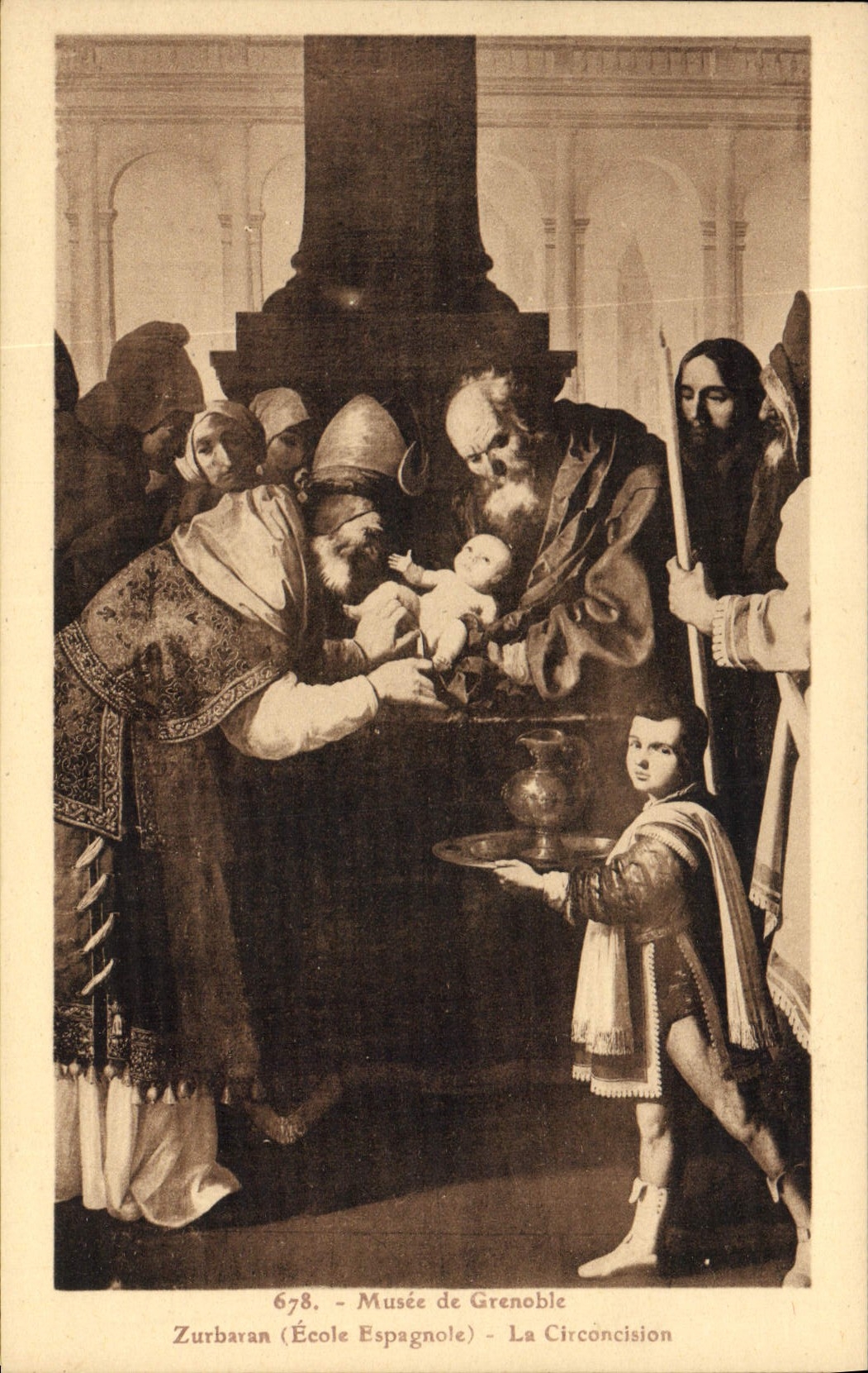 CPA Musee de Grenoble Zubaran Ecole Espagnole la Circoncision