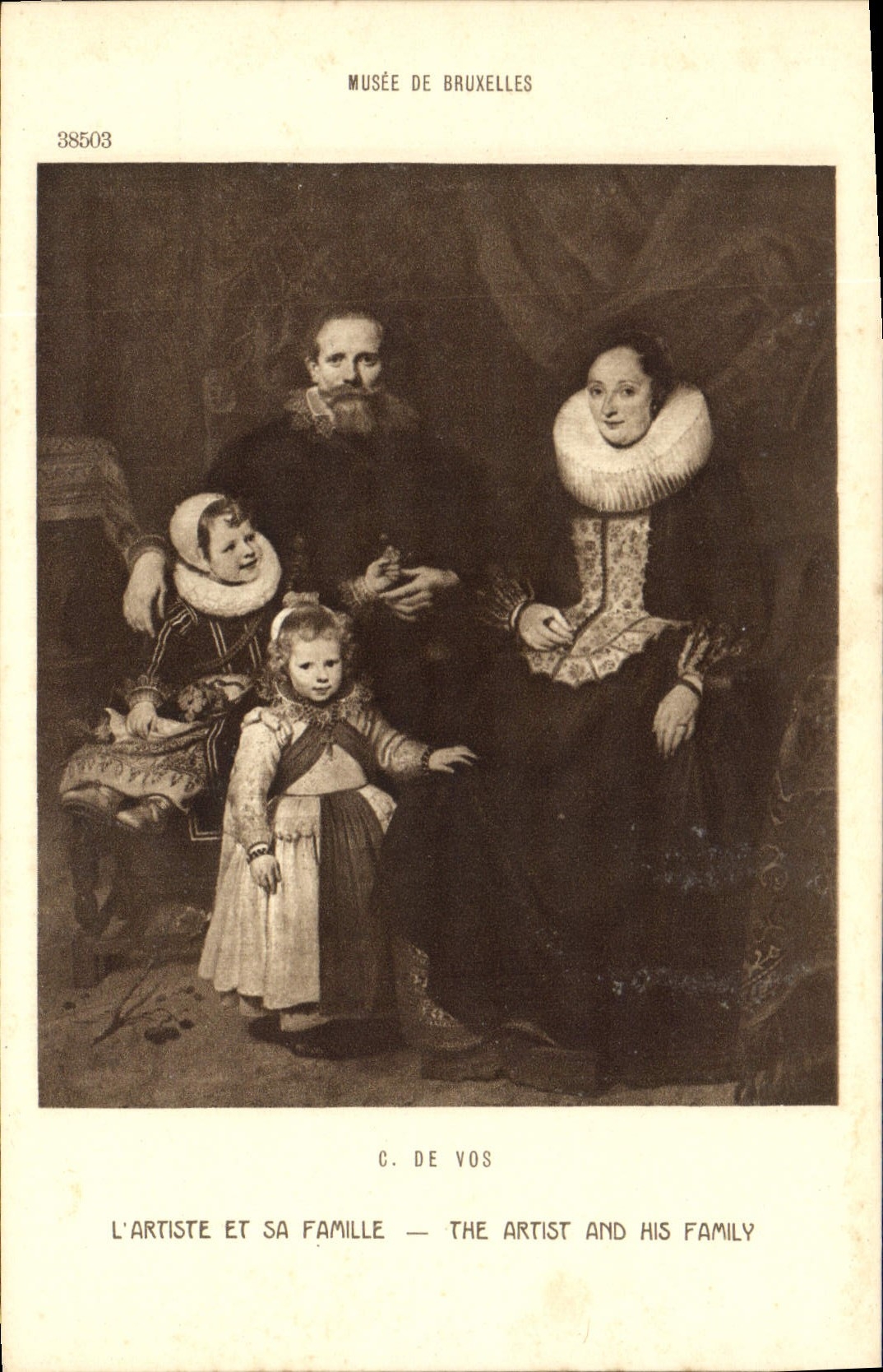 CPA Musee de Bruxelles L'Artiste et sa Famille 