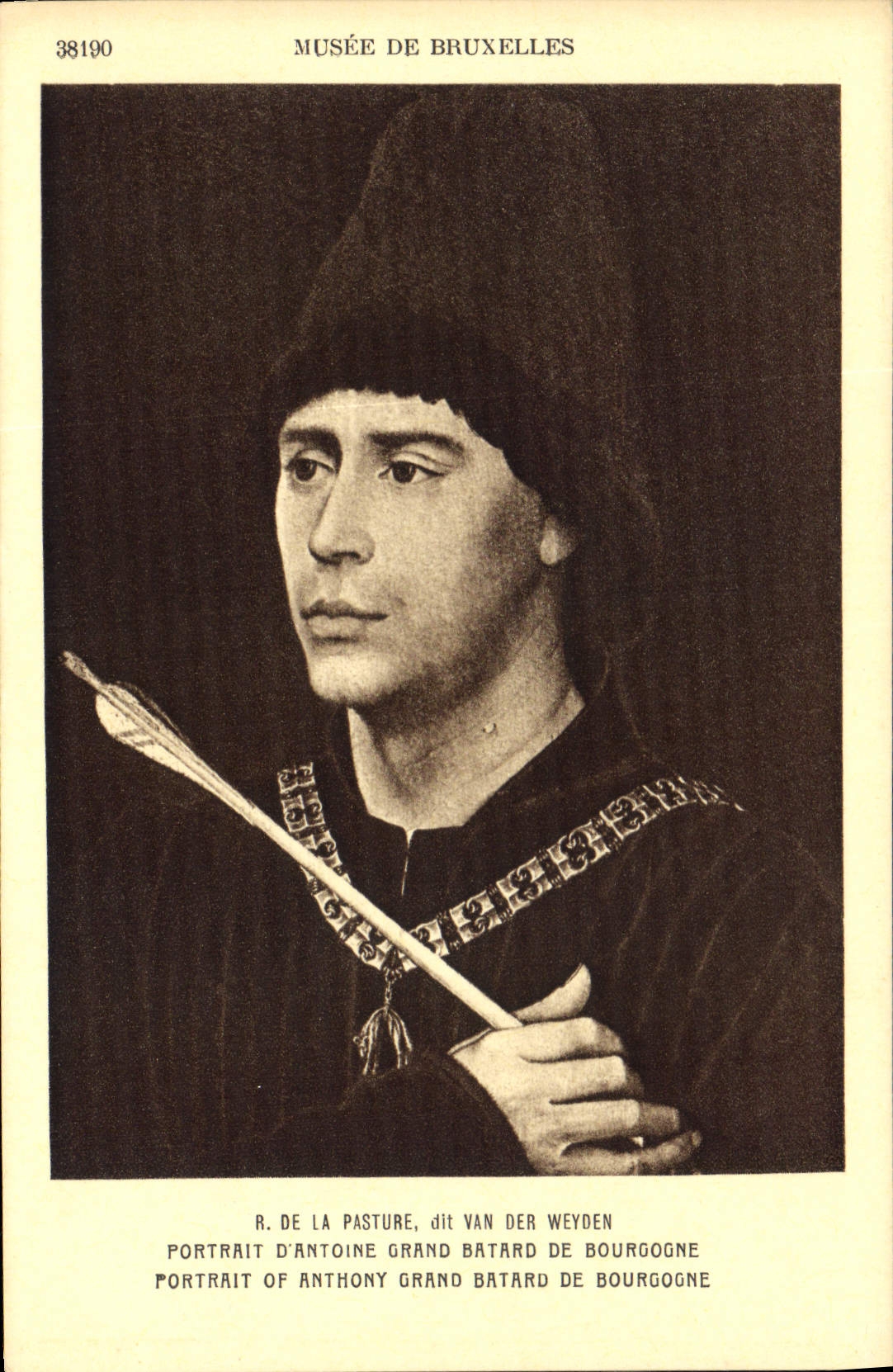 CPA Musee de Bruxelles Portrait d'Antoine Grand Batard de Bourgogne