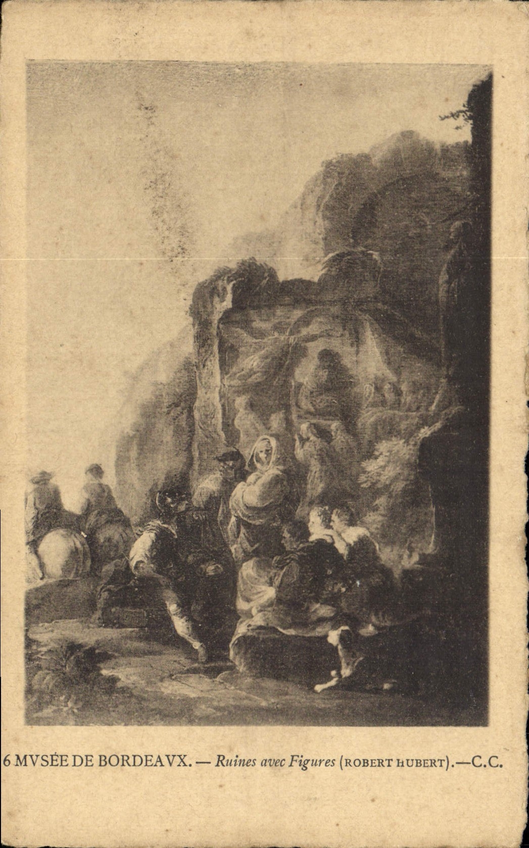CPA Musee de Bordeaux Ruines avec Figures 