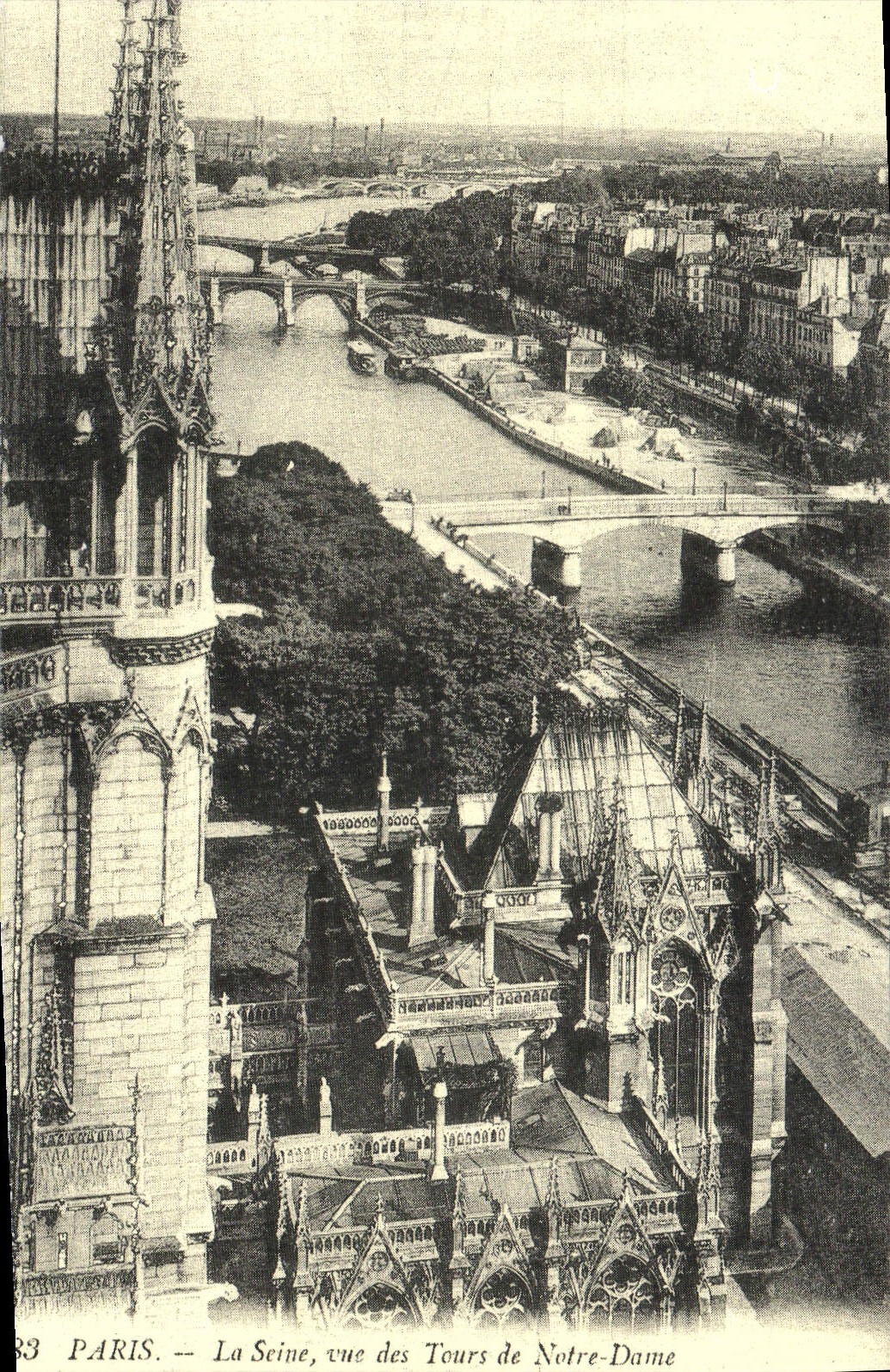 REPRO Paris La Seine vue des Tours de Notre Dame