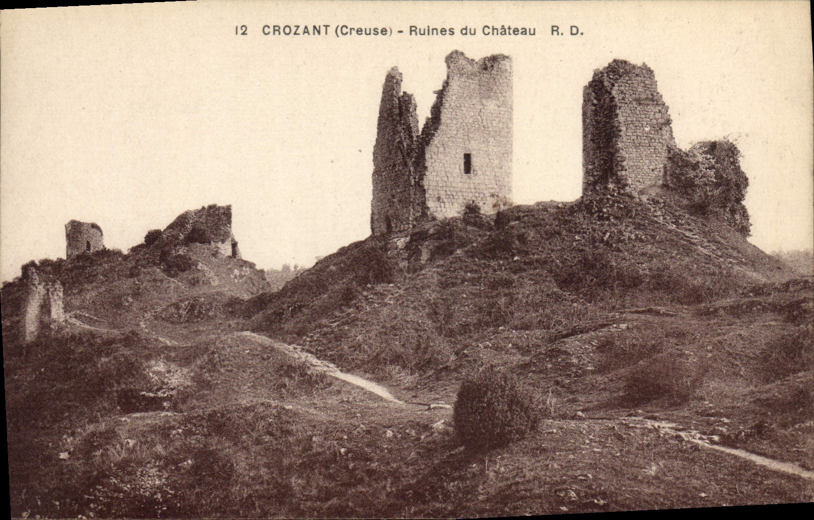 CPA Crozant Creause Ruines du Chateau 