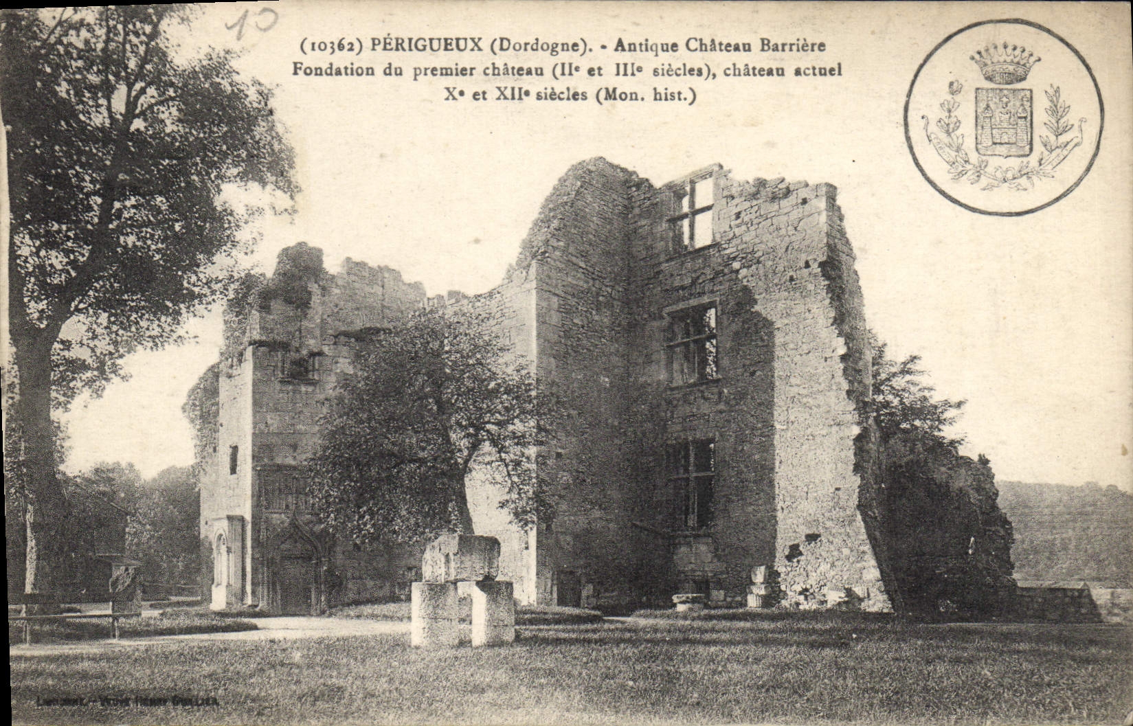 CPA Perigueux Dordogne Antique Chateau Barriere Fondation du premier chateau 