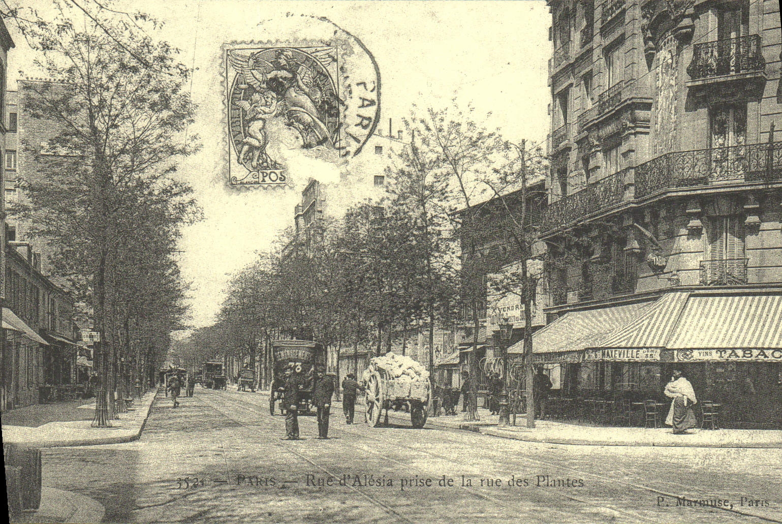 REPRO Paris Rue d'Alesia prise de la rue des Plantes 