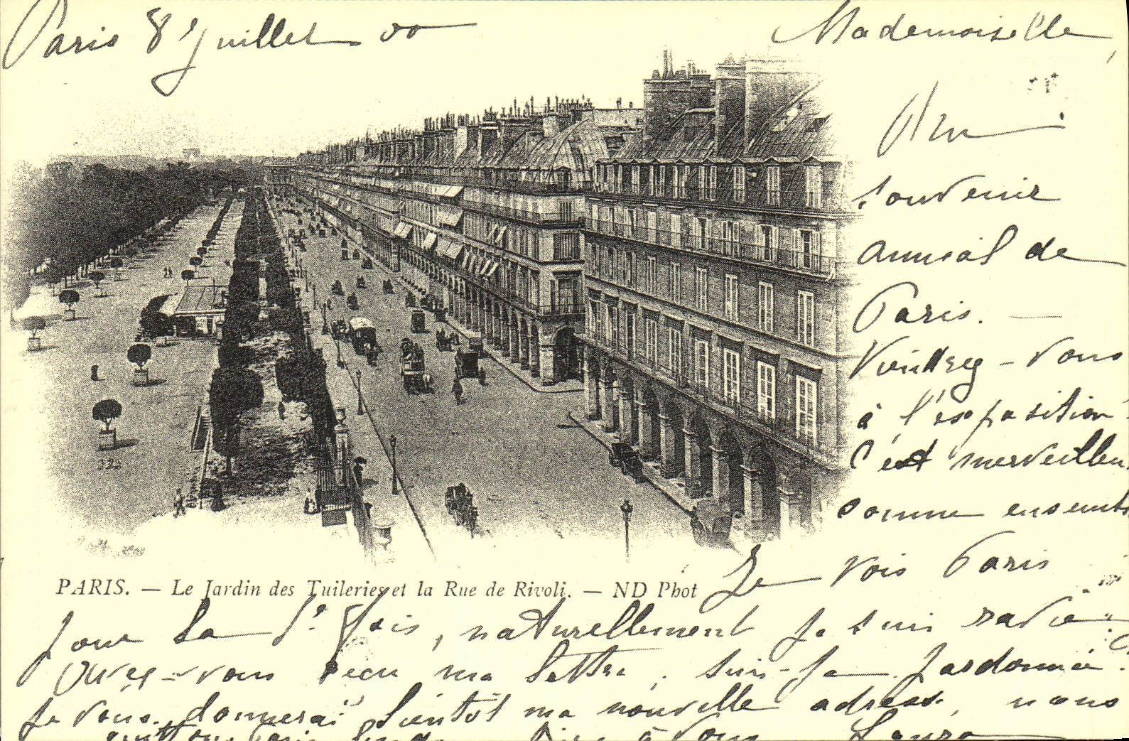 REPRO Paris Le Jardin des Tuileries et la Rue de Rivoli