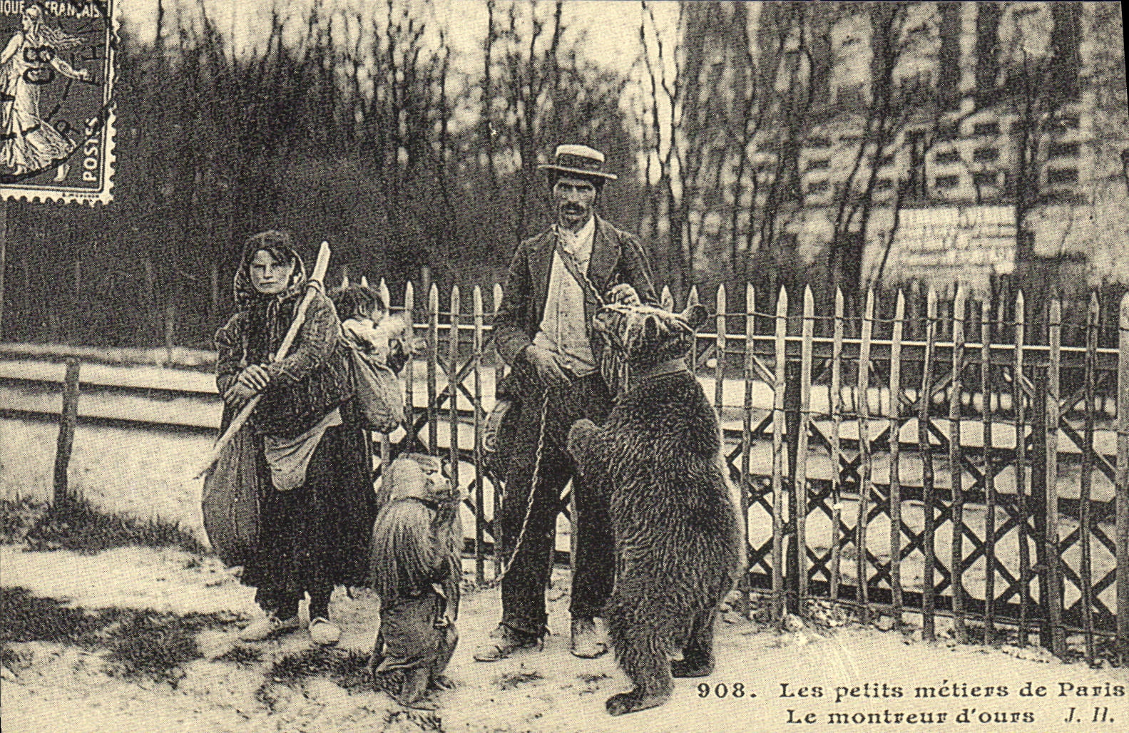 REPRO Les petits metiers de Paris le montreur d'ours