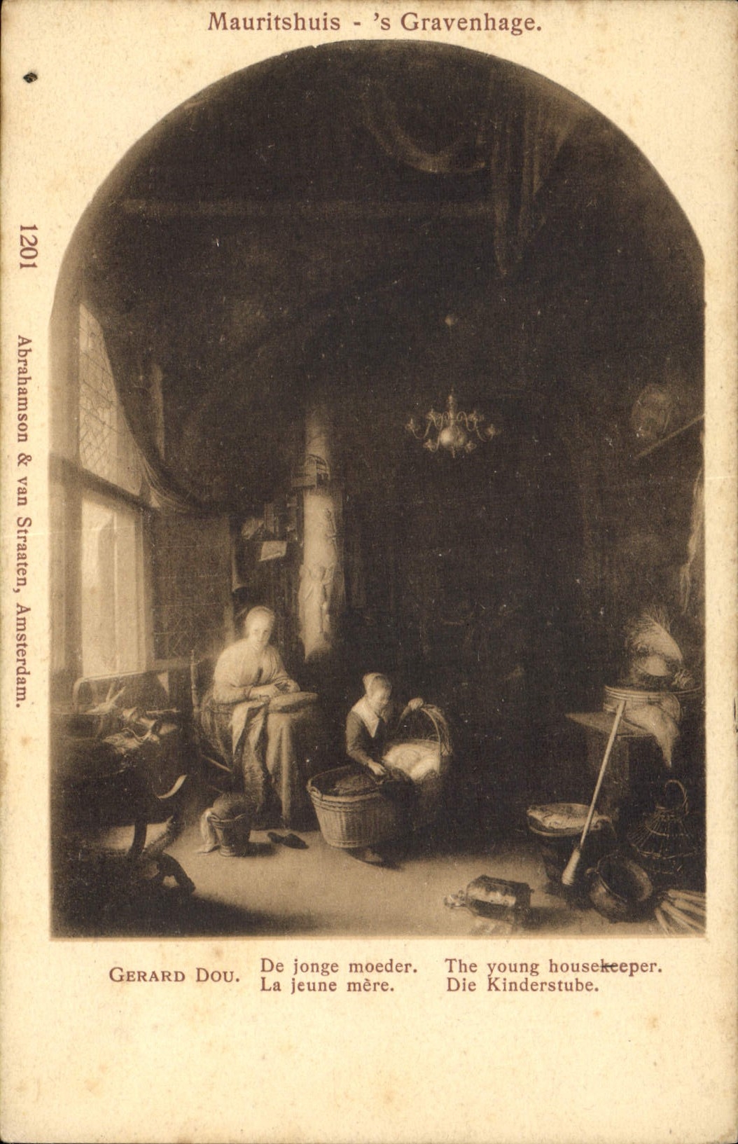 CPA Mauritshuis Gravenhage Gerard Dou La Jeune mere Amsterdam