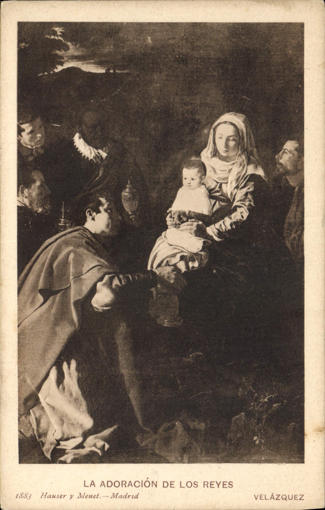 CPA La Adoracion de los Reyes Velazquez 