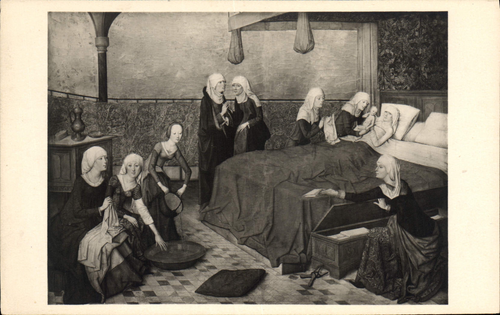 CPA Exposition des Chefs d'Oeuvre de la Pinacotheque de Munich Maitre de la Vie de la Vierge Naissan