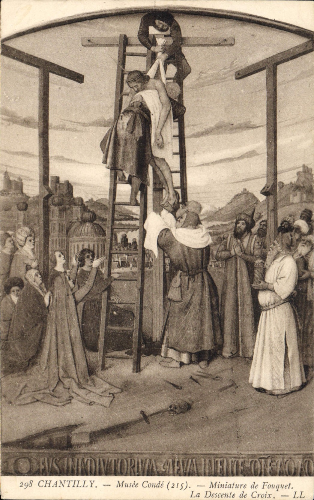 CPA Chantilly Musee Conde Miniature de Fouquet la Descente de Croix 