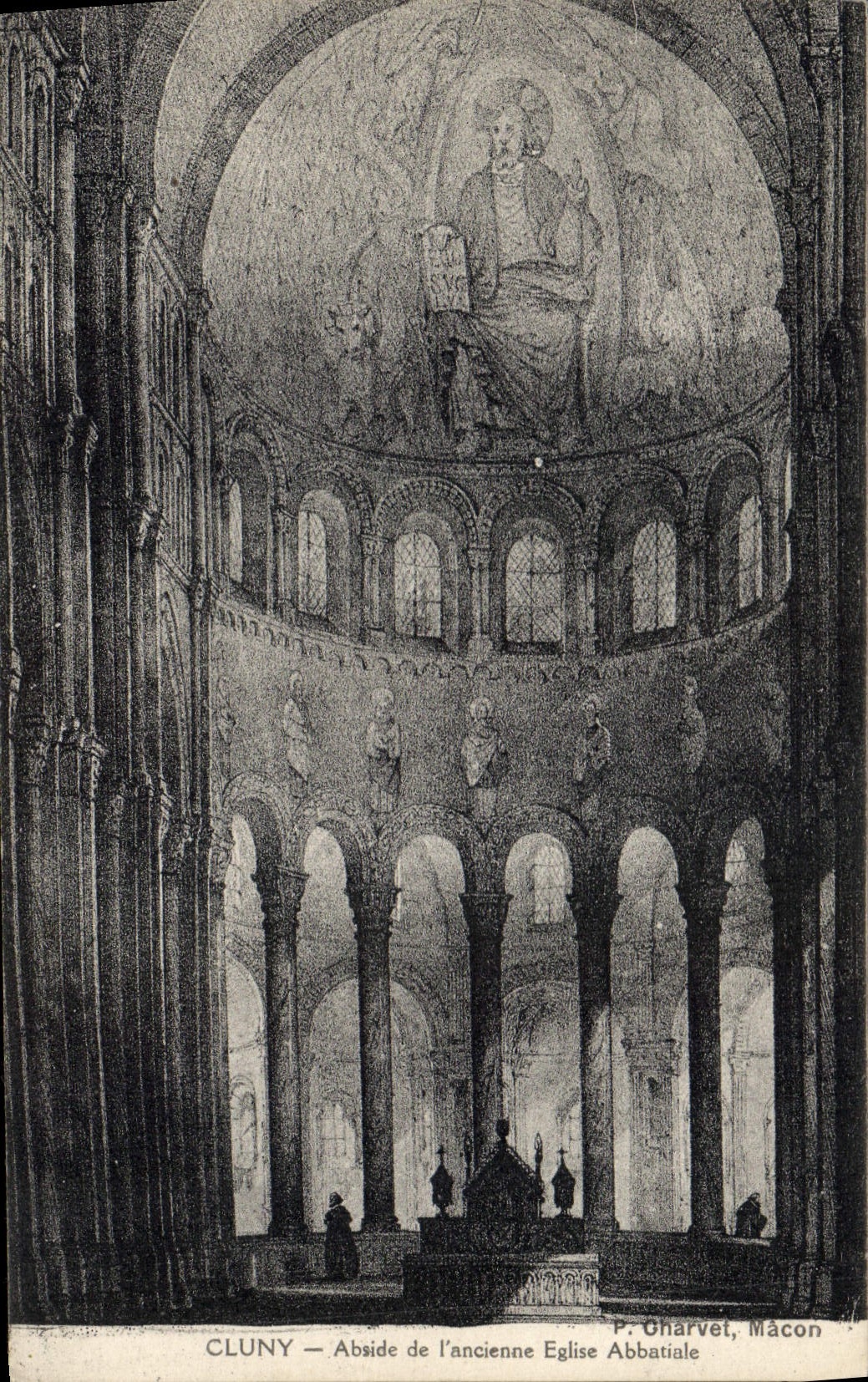 CPA Cluny Absde de l'ancienne Eglise Abbatinle