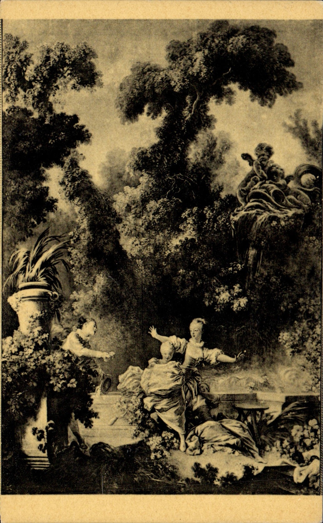 CPA Fragonard Jean Honore Le Poursuite New York Collection Frick 