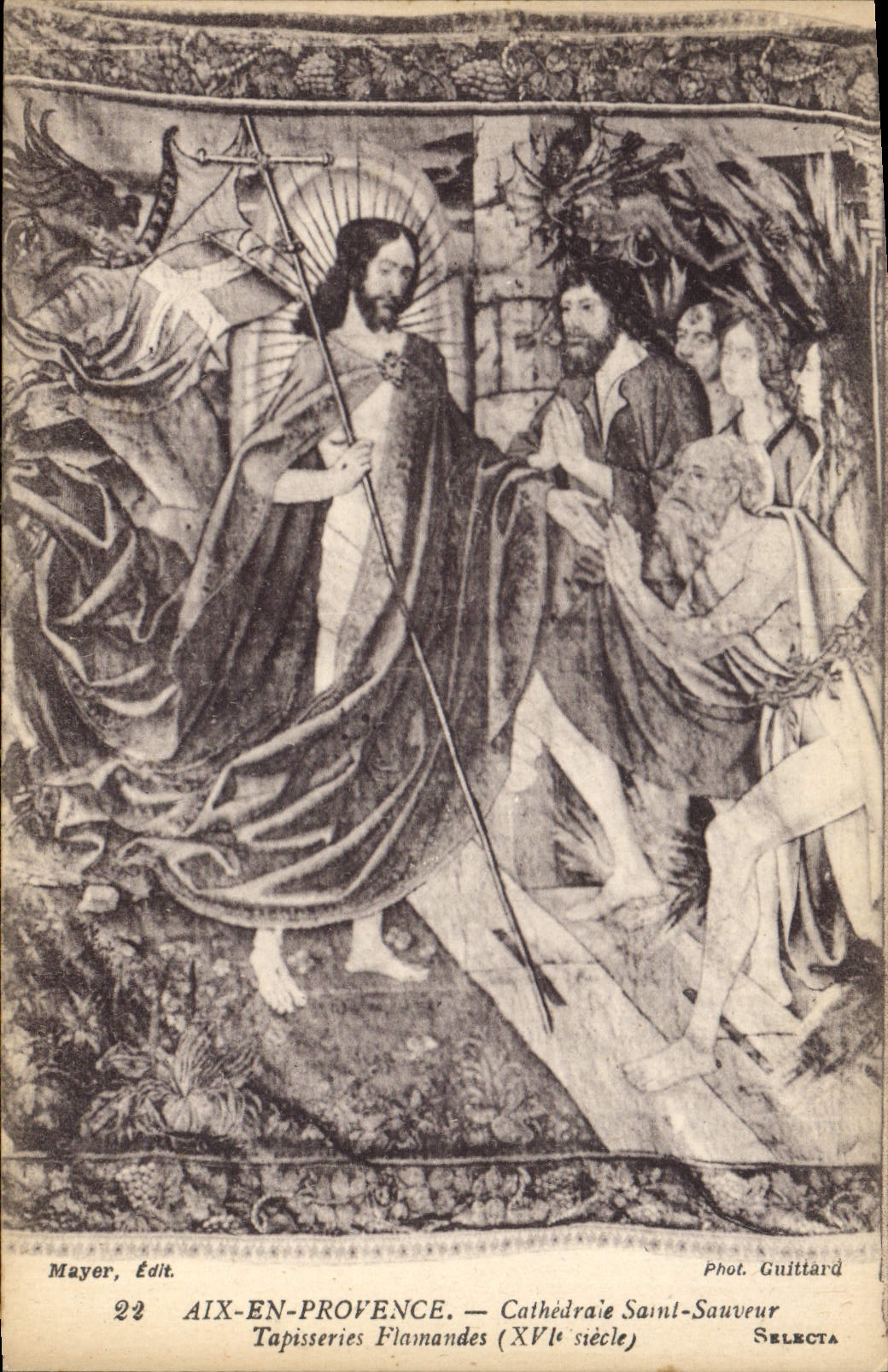 CPA Aix en Provence Cathedrale Saint Sauvenur Tapisseries Flamandes XVI siecle 