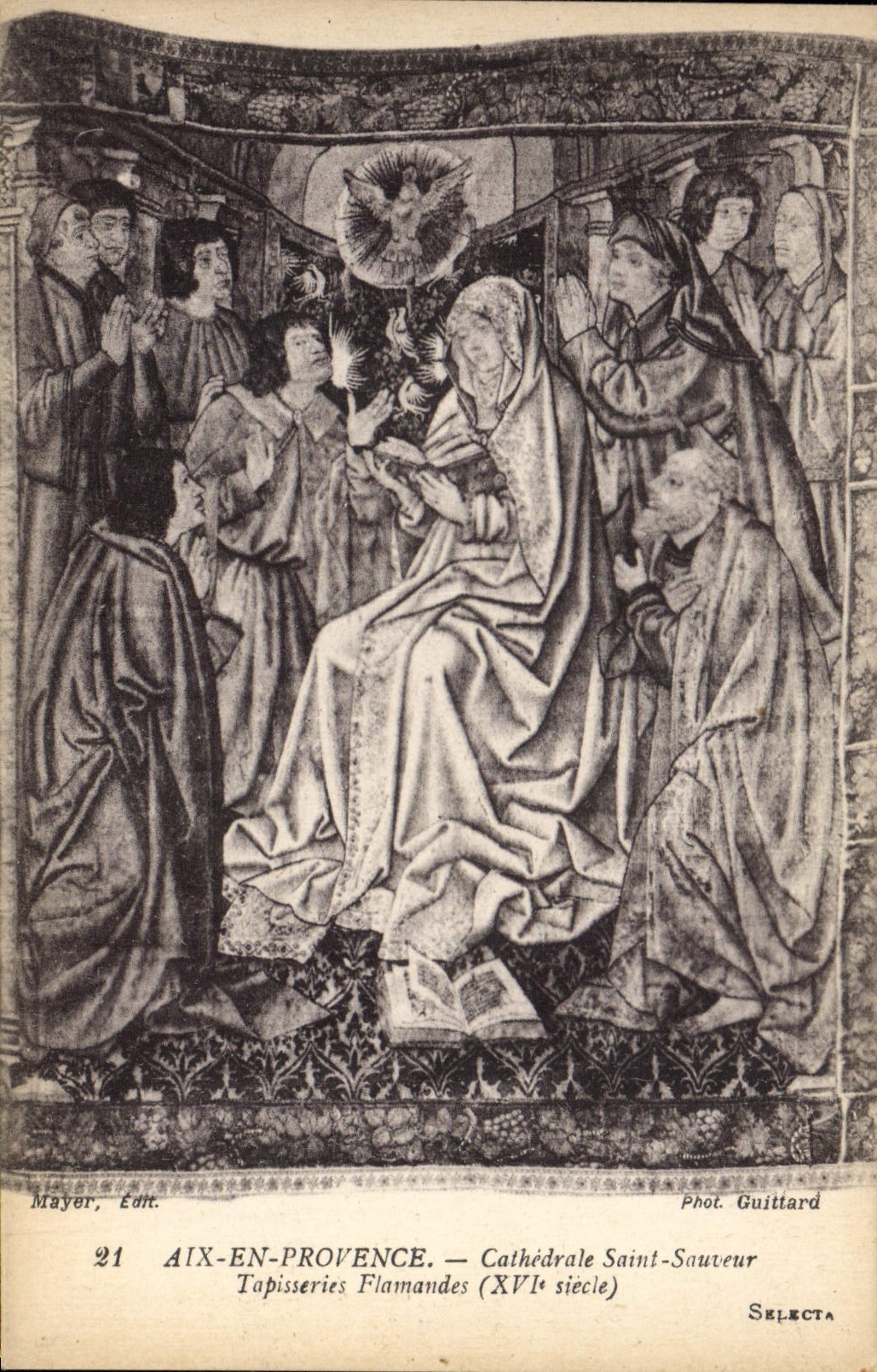 CPA Aix en Provence Cathedrale Saint Sauvenur Tapisseries Flamandes XVI siecle 