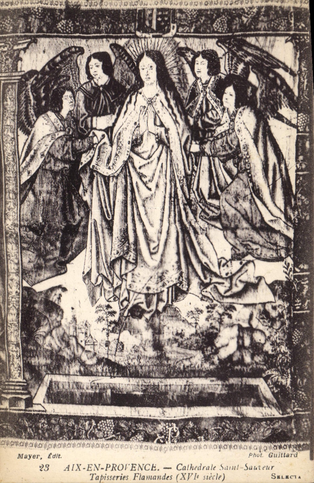 CPA Aix en Provence Cathedrale Saint Sauvenur Tapisseries Flamandes XVI siecle 
