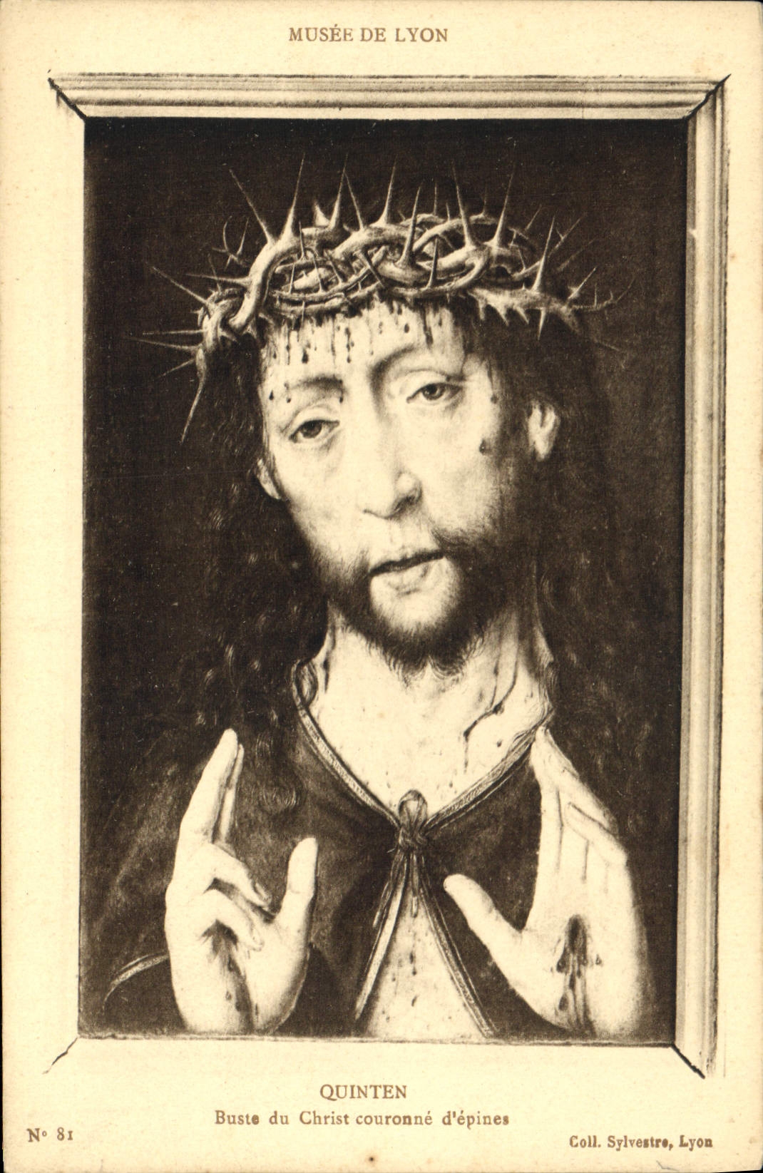 CPA Musee de Lyon Quinten Buste du Christ couronnee d'epines 