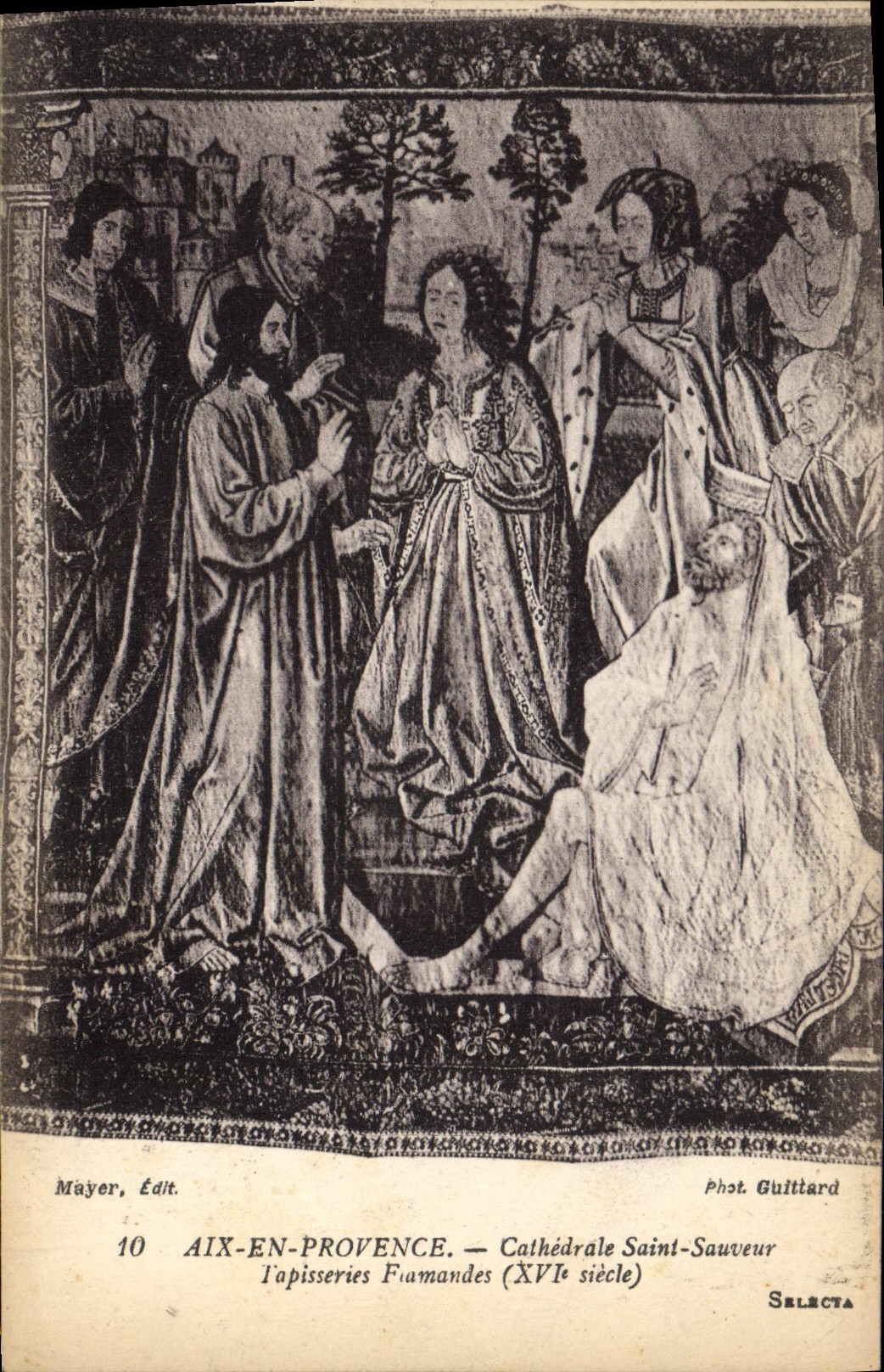 CPA Aix en Provence Cathedrale Saint Sauvenur Tapisseries Flamandes XVI siecle 