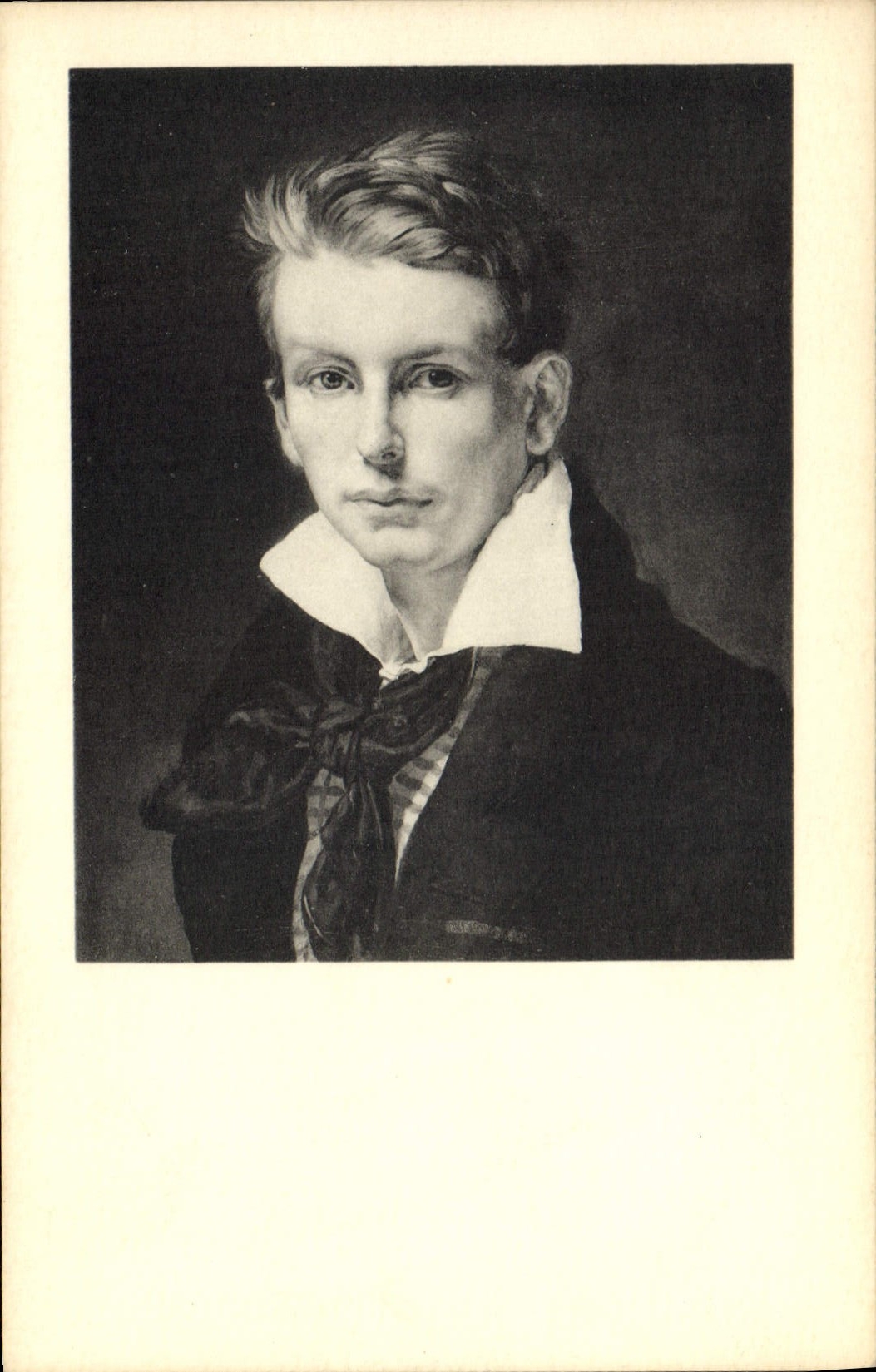 CPA Theodore Gericault 1791 1824 Portail of a Young Man Fogg Art Museum Harvard University 