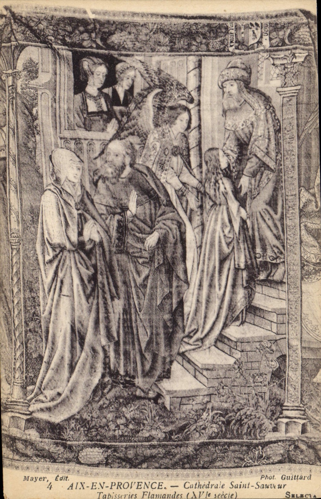 CPA Aix en Provence Cathedrale Saint Sauvenur Tapisseries Flamandes XVI siecle 
