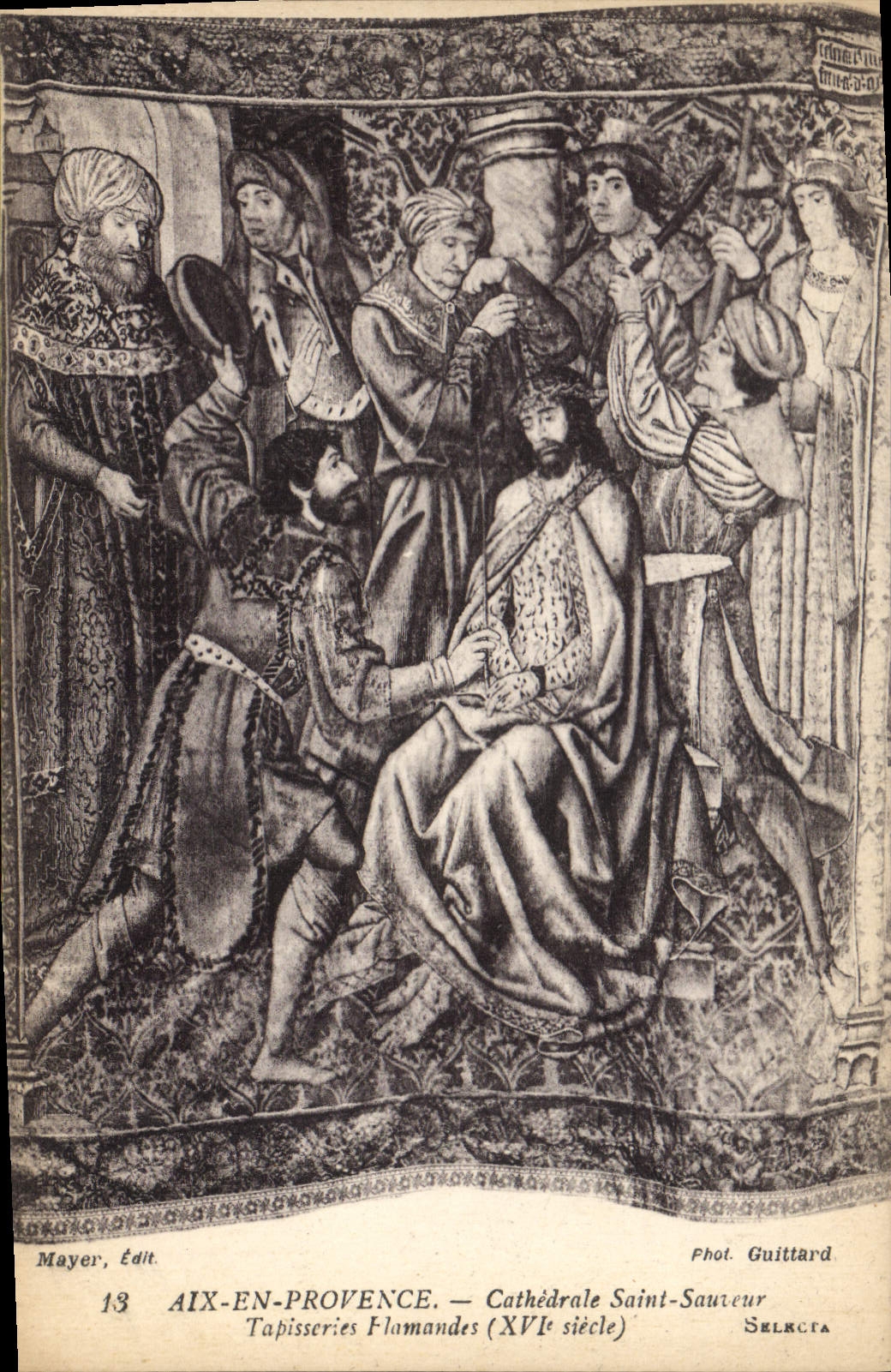 CPA Aix en Provence Cathedrale Saint Sauveur Tapisseries Flamandes XVI siecle