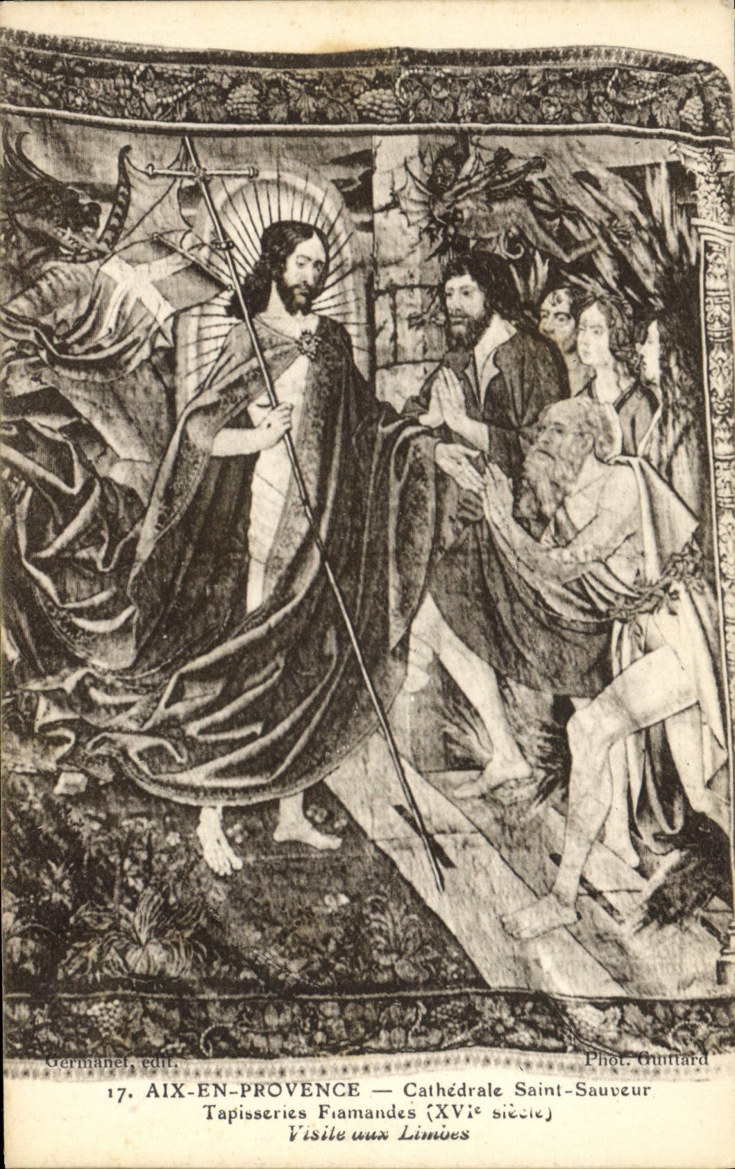 CPA Aix en Provence Cathedrale Saint Sauveur Tapisseries Flamandes XVI siecle Visile aux Limones 