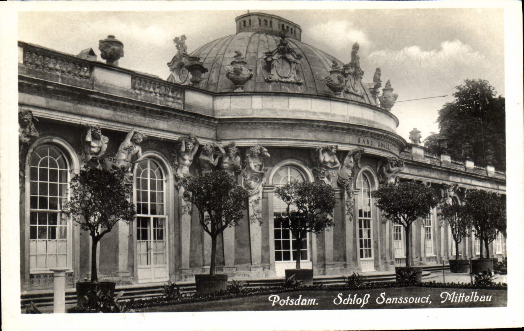 CPA Potsdam Schlob Sanssouci Mittelbau 