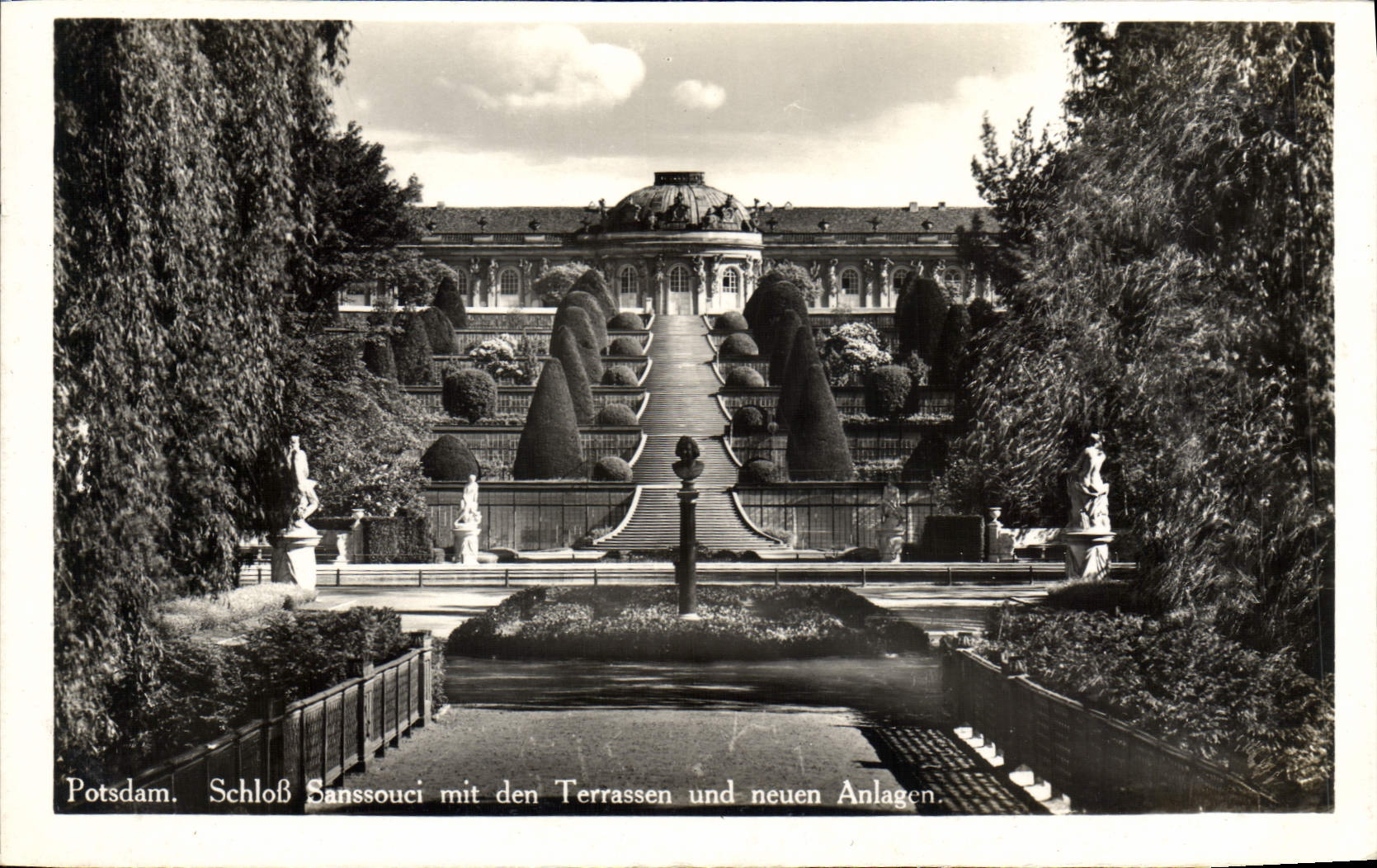 CPA Potsdam Schlob Sanssouci mit den Terrassen und neueu Anlagen