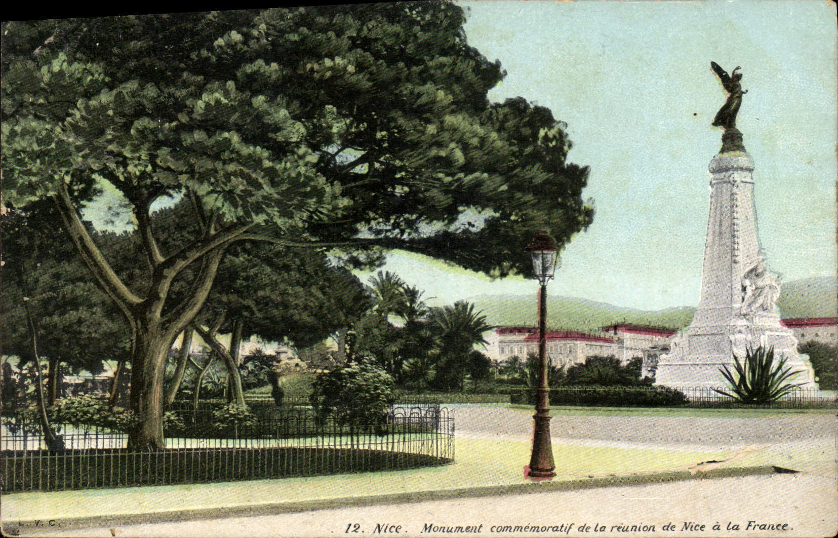 CPA Nice Monument commemoratif de la reunion de Nice a la France