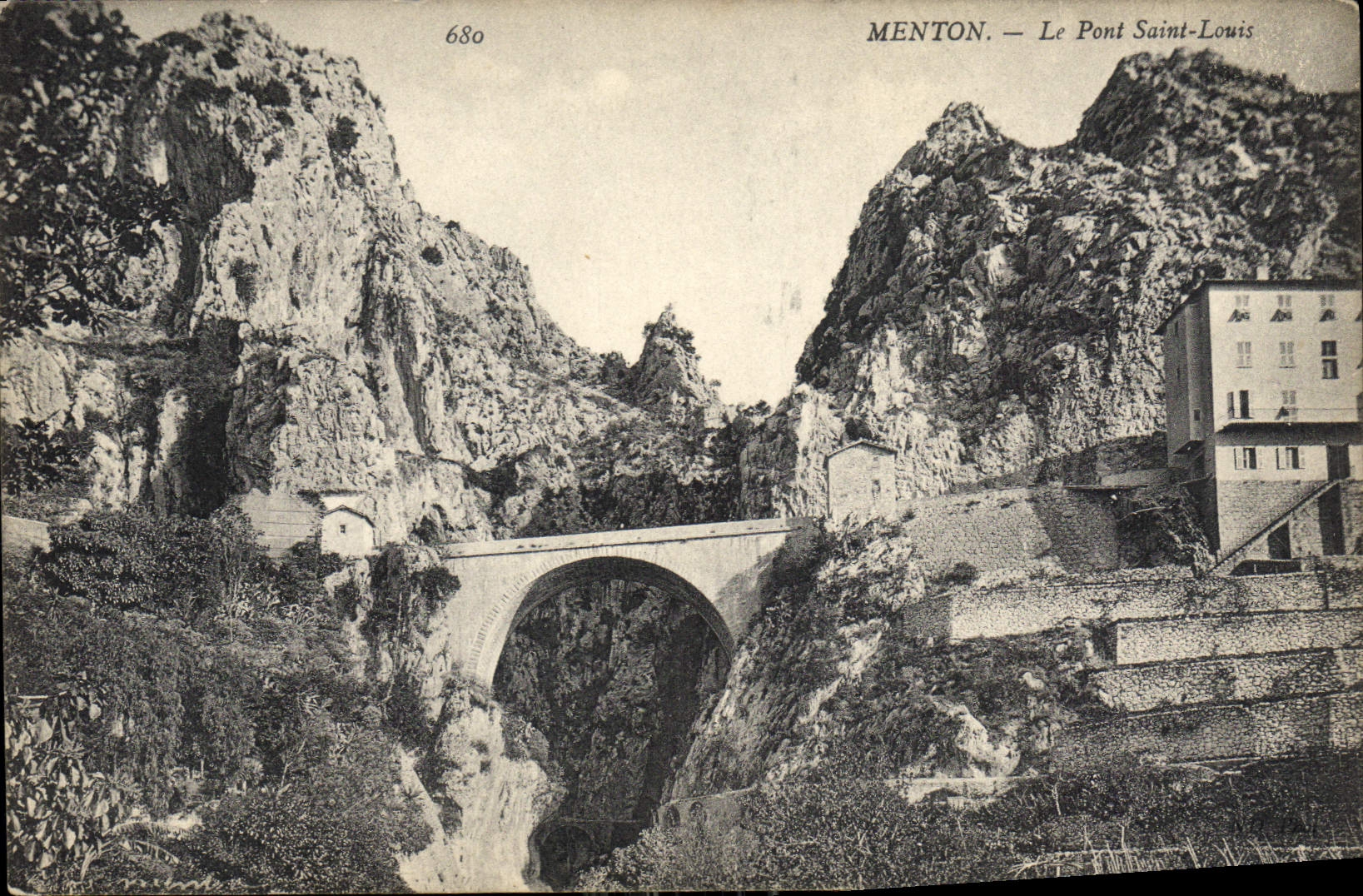 CPA Menton Le Pont Saint Louis 