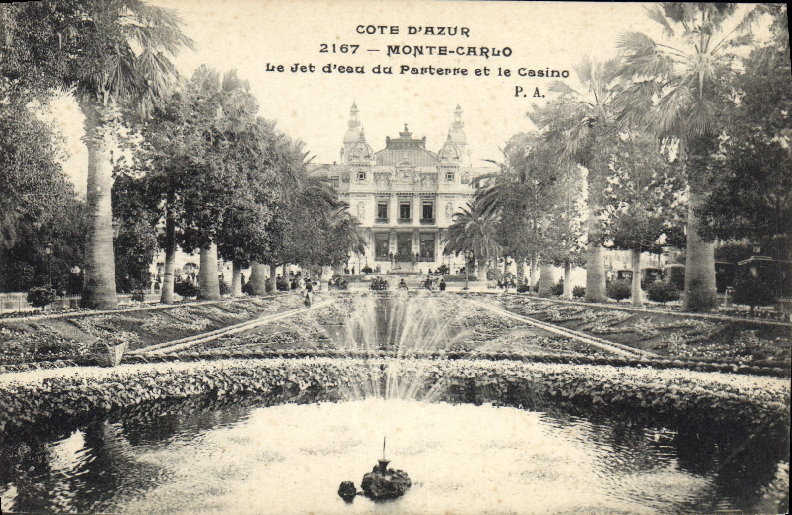 CPA Cote d'Azur Monte Carlo le Jet d'eau du Parterre et le Casino 