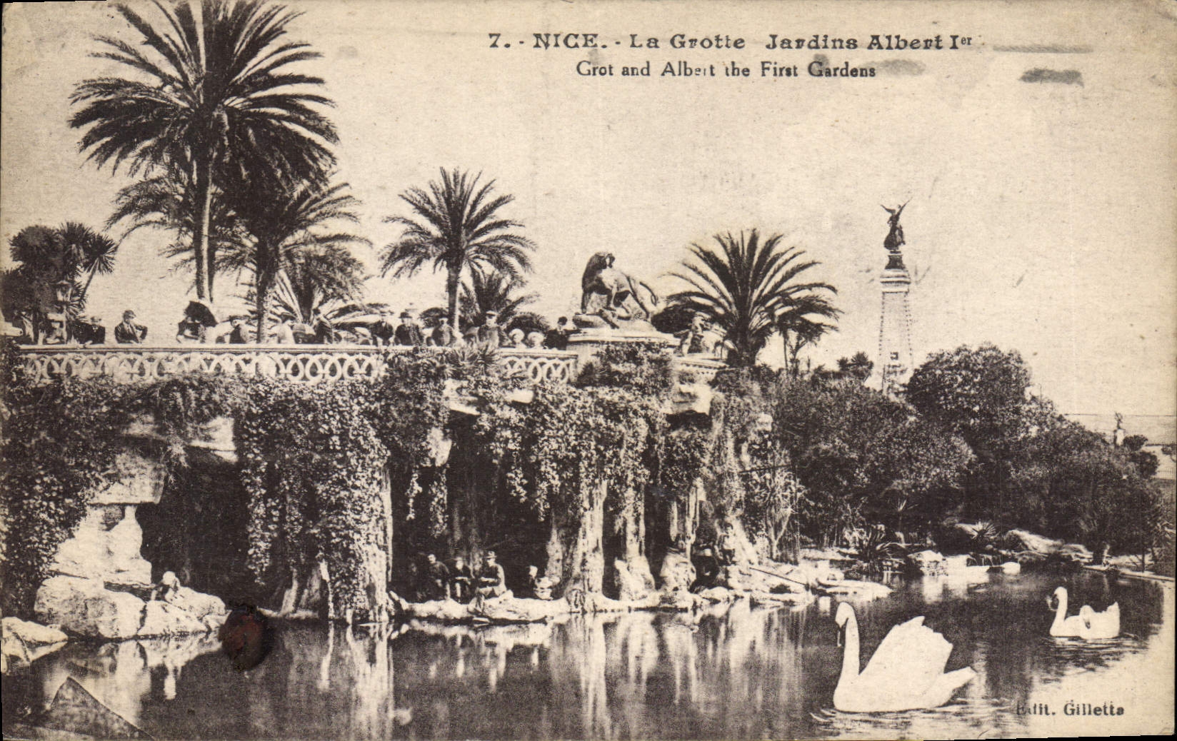 CPA Nice La Grotte Jardins Albert 1er 