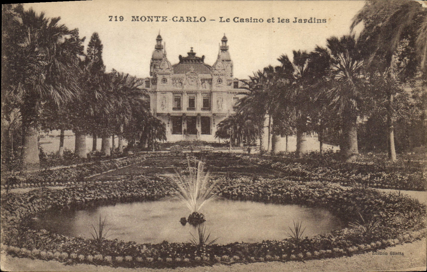 CPA Monte Carlo Le Casino et les Jardins 