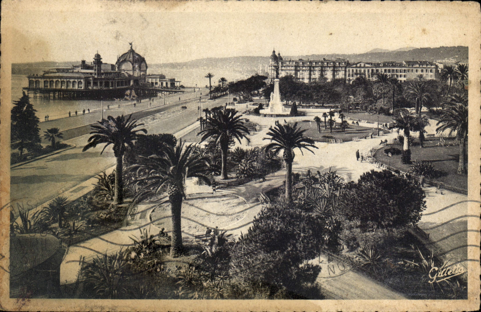 CPA Cote d'Azur Artistique Nice Les Jardins Albert Ier et la Jetee Promenade