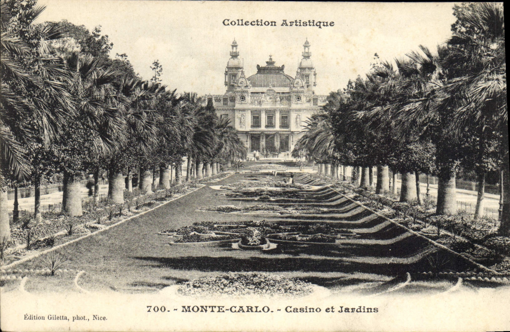 CPA Collection Artistique Monte Carlo Casino et Jardins 