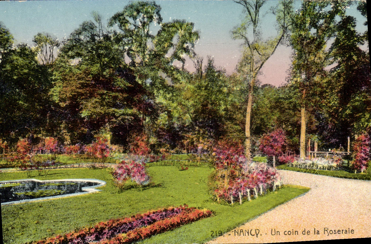 CPA Nancy Un coin de la Roseraie 