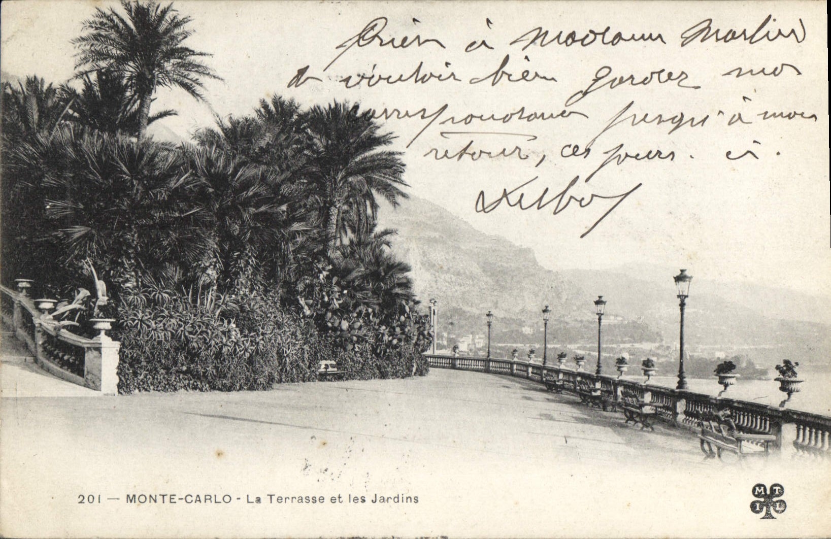 CPA Monte Carlo La Terrasse et les Jardins 