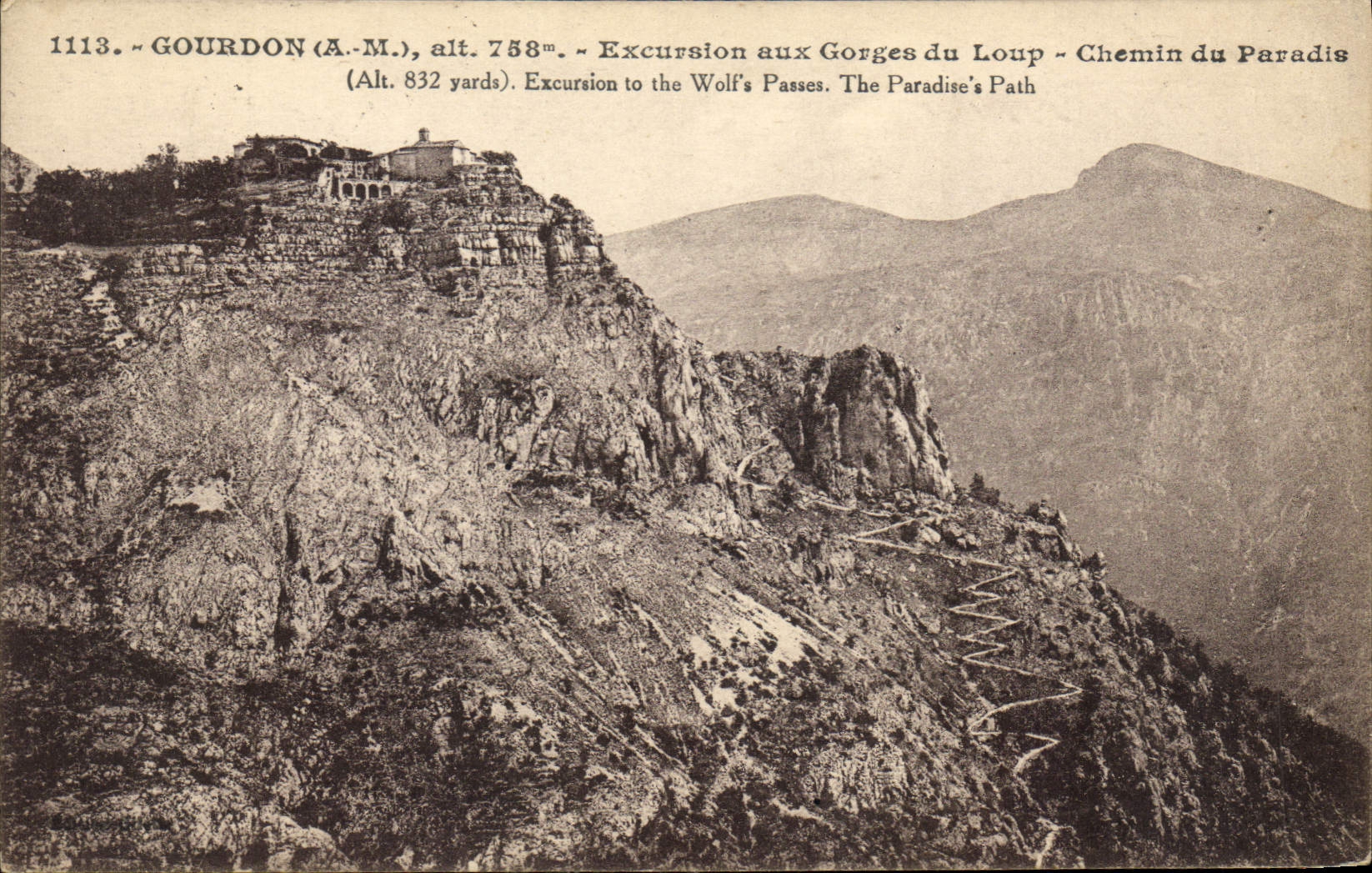 CPA Gourdon AM Excursion aux Gorges du Loup Chemin du Palais 