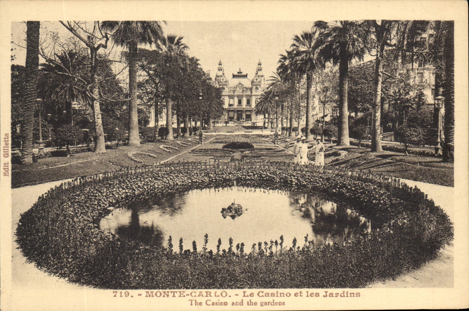 CPA Monte Carlo Le Casino et les Jardins 
