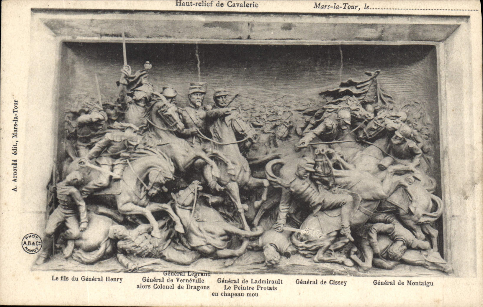 CPA Mars la Tour Haut relief de Cavalerie 